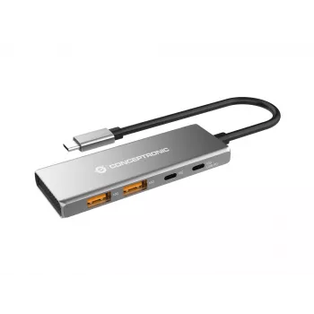 Conceptronic HUBBIES15G Schnittstellen-Hub USB 3.2 Gen 2 (3.1 Gen 2) Type-C 10000 Mbit/s Grau
