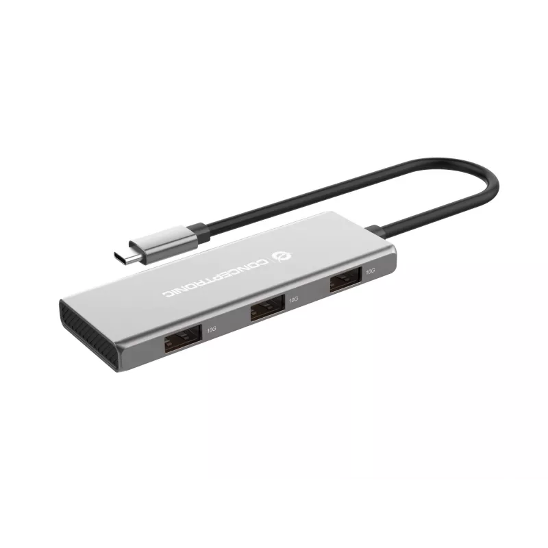 Conceptronic HUBBIES17G Schnittstellen-Hub USB 3.2 Gen 2 (3.1 Gen 2) Type-C 10000 Mbit/s Grau