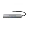 6-in-1 USB 3.2 Gen 1 Dockingstation CONCEPTRONIC DONN33G HDMI, 2×USB-A 5Gbps, 2×USB-C 5Gbps, 100W USB PD, Silber