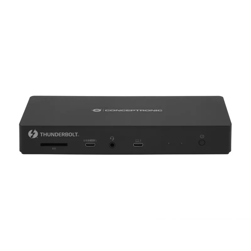 Conceptronic DONN30B 13-in-1 Thunderbolt 4 Docking Station, Kabelgebunden, Thunderbolt 4, 96 W, 3,5 mm, 10,100,1000,2000,2500 Mbit/s, IEEE 802.3bz