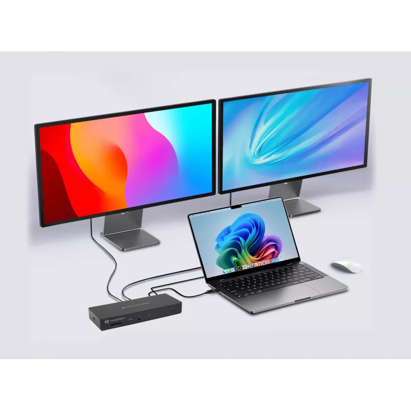 Conceptronic DONN30B 13-in-1 Thunderbolt 4 Docking Station, Kabelgebunden, Thunderbolt 4, 96 W, 3,5 mm, 10,100,1000,2000,2500 Mbit/s, IEEE 802.3bz