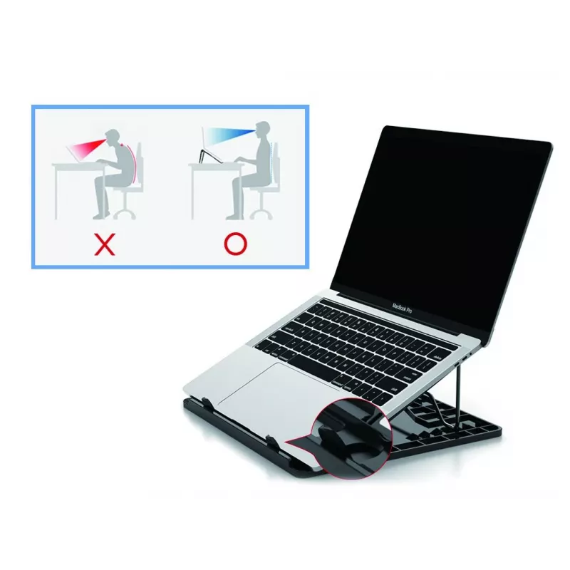 Conceptronic THANA ERGO S, Laptop-Kühlständer Laptop-Ständer Grau 39,6 cm (15,6 Zoll)