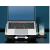 Conceptronic THYIA ERGO Gaming-Laptop-Kühlständer mit 6 Lüftern, 43,2 cm (17 Zoll), 6 Stück, Tasten, Grau, Blau, Grün, Rot, China