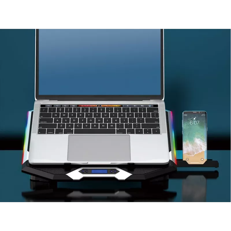 Conceptronic THYIA ERGO Gaming-Laptop-Kühlständer mit 6 Lüftern, 43,2 cm (17 Zoll), 6 Stück, Tasten, Grau, Blau, Grün, Rot, China