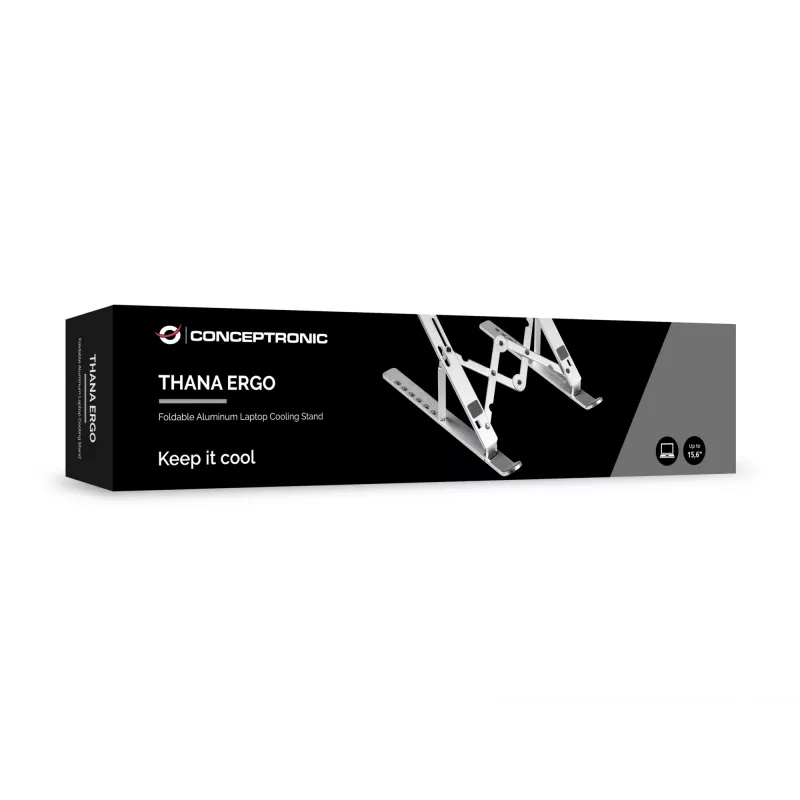 Conceptronic THANA04S ERGO Faltbarer Laptop-Kühlständer aus Aluminium