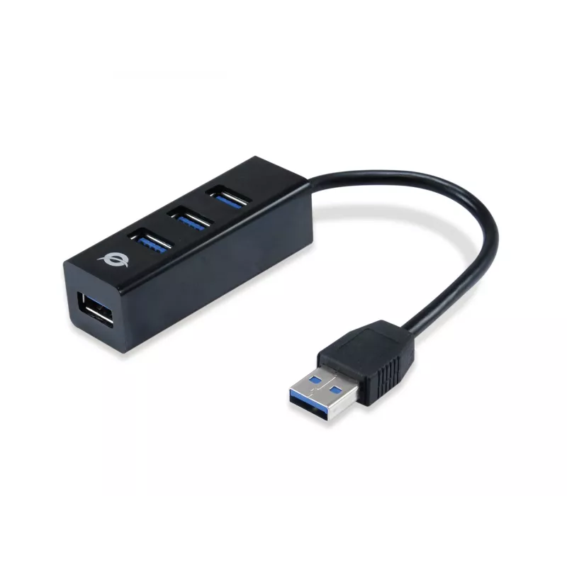 USB Hub Conceptronic HUBBIES 4-Port USB 3.0 Hub mit USB-C OTG Adapter