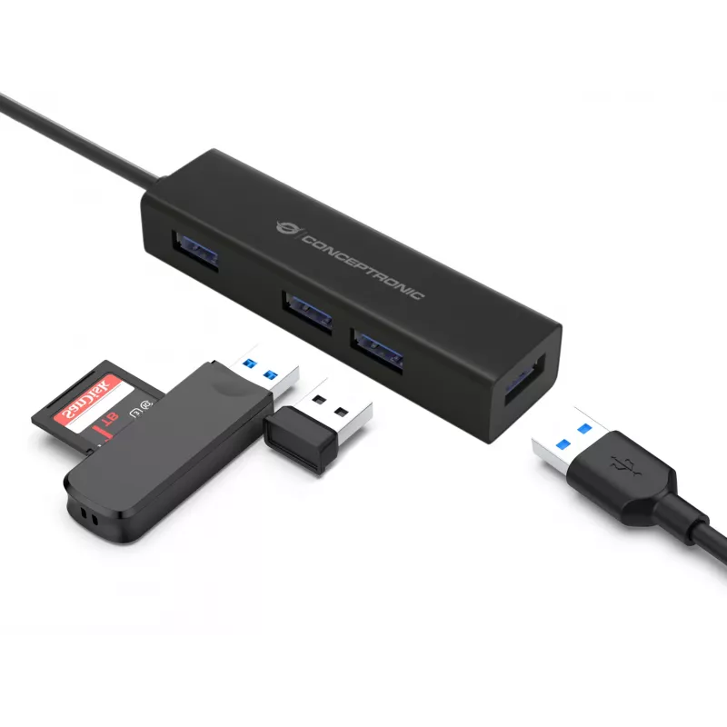 Conceptronic HUBBIES USB-C auf 4-Port USB 3.0 Hub