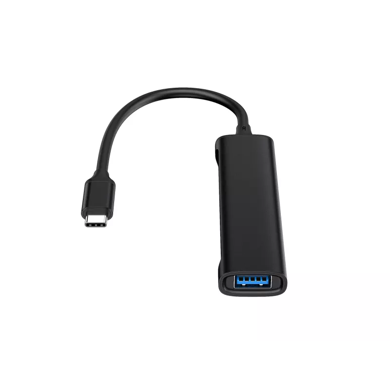 Conceptronic HUBBIES 4-Port USB 3.0 Hub, 2 USB-C- und 2 USB-A-Anschlüsse, Aluminiumgehäuse, USB-C-Stecker