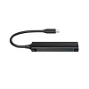 Conceptronic HUBBIES 4-Port USB 3.0 Hub, 2 USB-C- und 2 USB-A-Anschlüsse, Aluminiumgehäuse, USB-C-Stecker