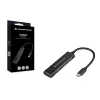 Conceptronic HUBBIES 4-Port USB 3.0 Hub, 2 USB-C- und 2 USB-A-Anschlüsse, Aluminiumgehäuse, USB-C-Stecker