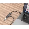 Conceptronic HUBBIES 4-Port USB 3.0 Hub, 2 USB-C- und 2 USB-A-Anschlüsse, Aluminiumgehäuse, USB-C-Stecker
