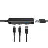 Conceptronic HUBBIES 4-Port USB 3.0 Hub, 2 USB-C- und 2 USB-A-Anschlüsse, Aluminiumgehäuse, USB-C-Stecker