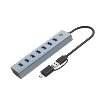Conceptronic HUBBIES21G 7-Port USB 3.0 Hub, 5 Gbit/s, USB-A x 7