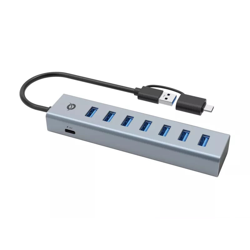 Conceptronic HUBBIES21GP 7-Port USB 3.0 Hub mit Netzteil, 5 Gbit/s, USB-A x 7