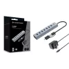 Conceptronic HUBBIES21GP 7-Port USB 3.0 Hub mit Netzteil, 5 Gbit/s, USB-A x 7