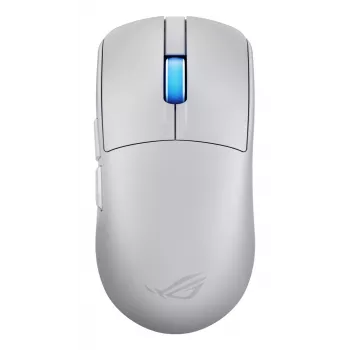 Gaming-Maus ASUS ROG Harpe II Ace, rechtshändig, optisch 42.000 DPI, RF Wireless + Bluetooth + USB Typ-A, 5 Tasten, weiß