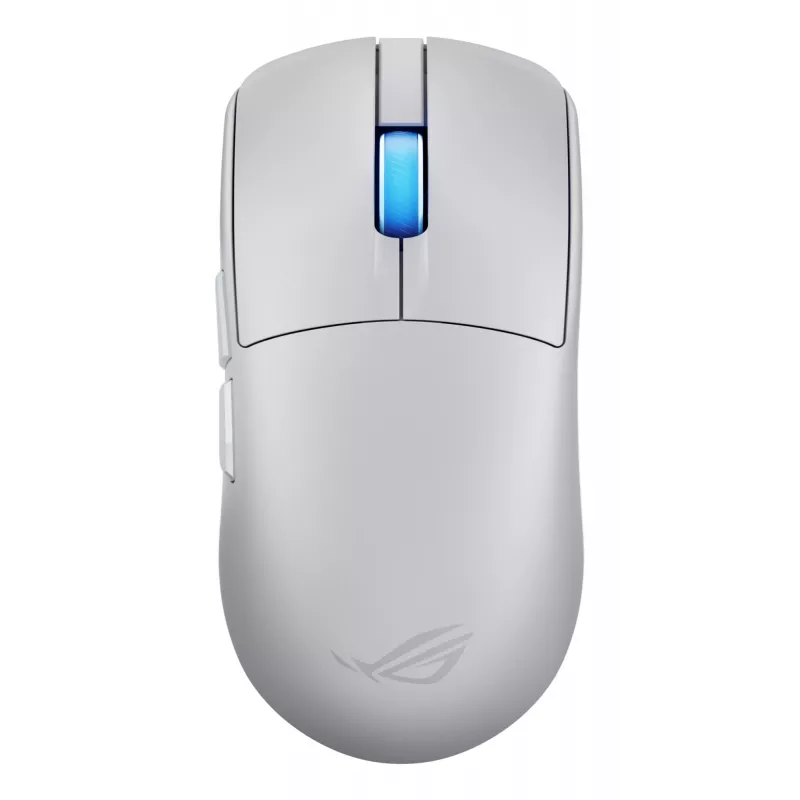 Gaming-Maus ASUS ROG Harpe II Ace, rechtshändig, optisch 42.000 DPI, RF Wireless + Bluetooth + USB Typ-A, 5 Tasten, weiß