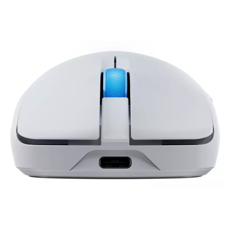 Gaming-Maus ASUS ROG Harpe II Ace, rechtshändig, optisch 42.000 DPI, RF Wireless + Bluetooth + USB Typ-A, 5 Tasten, weiß