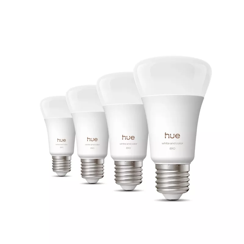Smart-Birne Philips A60 E27, Bluetooth/Zigbee, 6 W, 810 lm, weiß, 4er-Pack