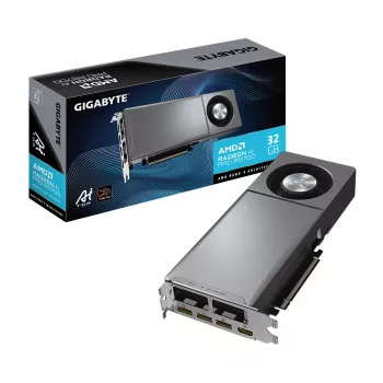 GIGABYTE Radeon AI PRO R9700 AI TOP 32G Grafikkarte – 32 GB GDDR6, 256 Bit, PCI-E 5.0, 2920 MHz Core-Takt, 3 x DP, 1 x HDMI, GV-R9700AI TOP-32GD