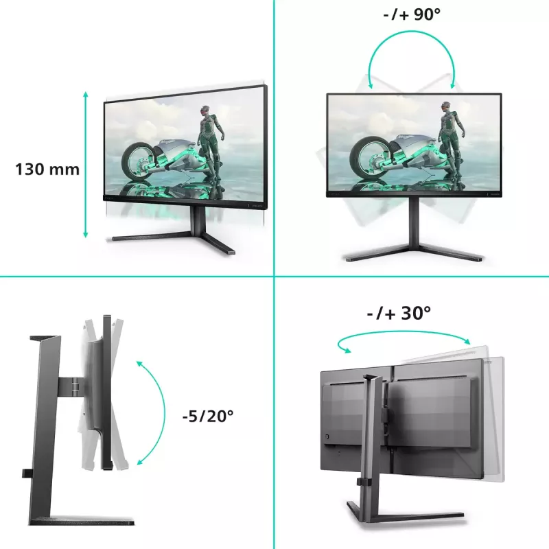 Philips Evnia 3000 25M2N3200U/00 Computer Monitor 62,2 cm (24,5 Zoll) 1920 x 1080 Pixel Full HD LCD Grau