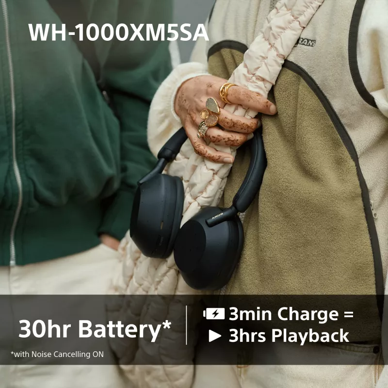 Sony WH-1000XM5SA Headset Kabelgebunden & Kabellos Kopfband Musik USB Typ-C Bluetooth Schwarz