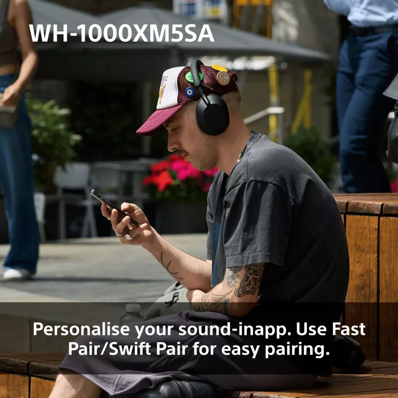 Sony WH-1000XM5SA Headset Kabelgebunden & Kabellos Kopfband Musik USB Typ-C Bluetooth Schwarz