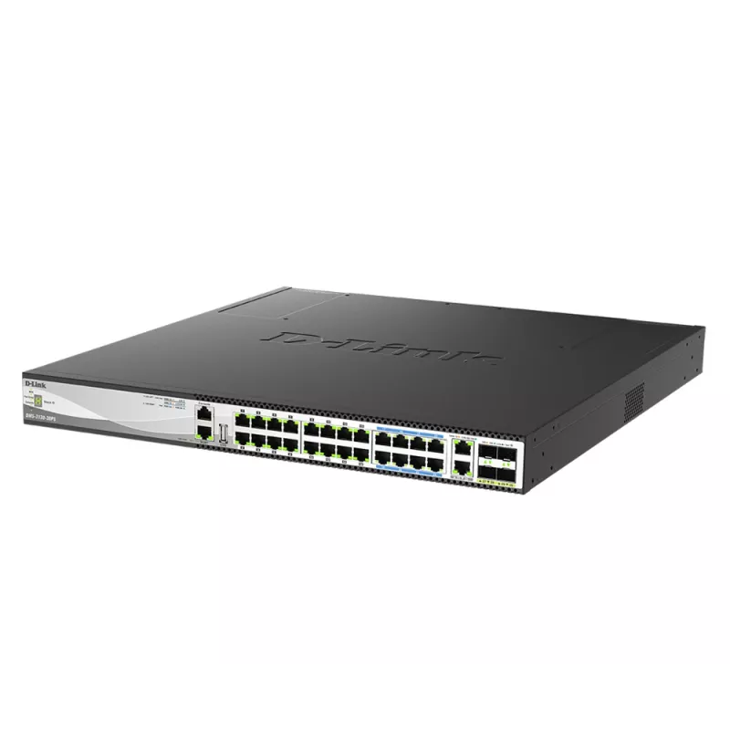 D-Link DMS-3130-30PS Netzwerk-Switch Managed L3 2.5G Ethernet (100/1000/2500) Power over Ethernet (PoE) 1U Schwarz