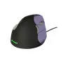 BakkerElkhuizen Evoluent 4 Small, rechtshändig, vertikales Design, Laser, USB Typ-A, 2600 DPI, Schwarz, Lila