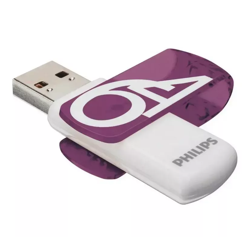 Philips FM64FD05D USB-Stick 64 GB USB Typ-A 2.0 Lila, Weiß
