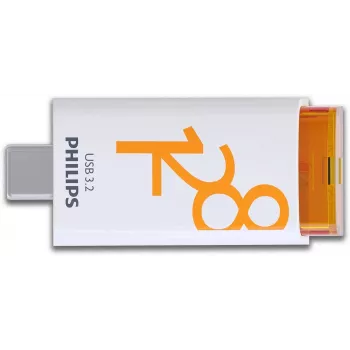 Philips USB 3.2 128GB Click Series Gen 1 USB-C USB-Flash-Laufwerk USB Type-C 3.2 Gen 1 (3.1 Gen 1) Weiß