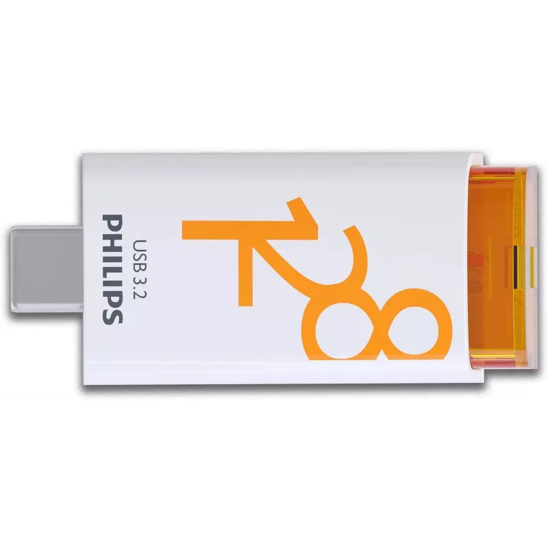 Philips USB 3.2 128GB Click Series Gen 1 USB-C USB-Flash-Laufwerk USB Type-C 3.2 Gen 1 (3.1 Gen 1) Weiß