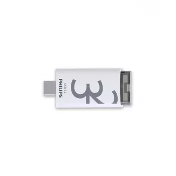 Philips Click USB-Flash-Laufwerk 32 GB USB Type-C 3.2 Gen 1 (3.1 Gen 1) Transparent, Weiß