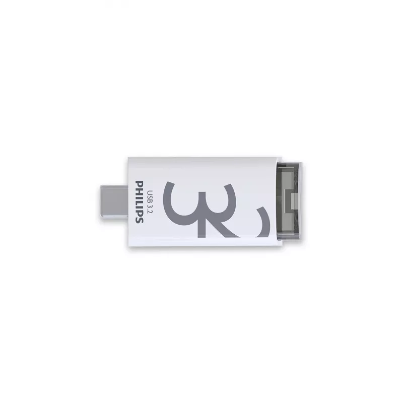 Philips Click USB-Flash-Laufwerk 32 GB USB Type-C 3.2 Gen 1 (3.1 Gen 1) Transparent, Weiß