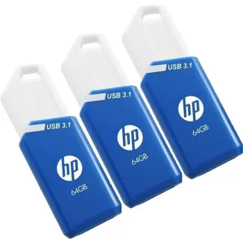 HP x755w Dreierpack USB-Stick 64 GB USB Typ-A 3.2 Gen 1 (3.1 Gen 1) Blau, Weiß