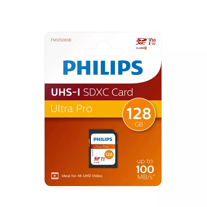 Flash-Speicher Philips 128 GB SDXC UHS-I FM12SD65B