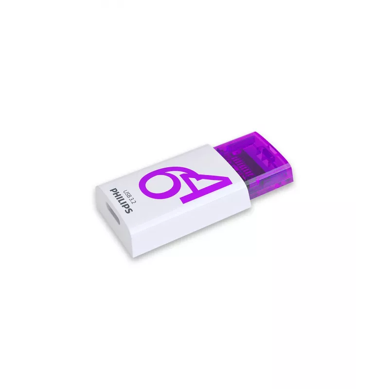 Philips Click USB-Flash-Laufwerk 64 GB USB Type-C 3.2 Gen 1 (3.1 Gen 1) Violett, Weiß