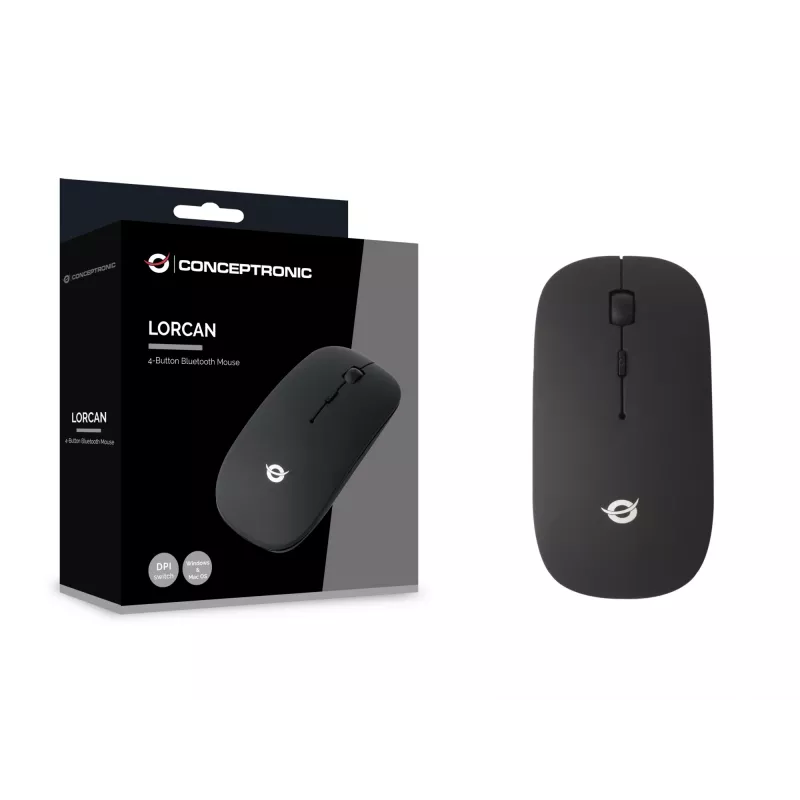 Conceptronic LORCAN01B 4-Tasten Bluetooth-Maus