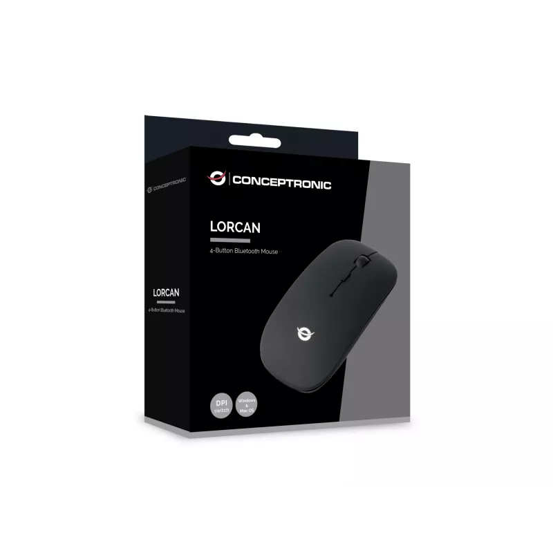 Conceptronic LORCAN01B 4-Tasten Bluetooth-Maus