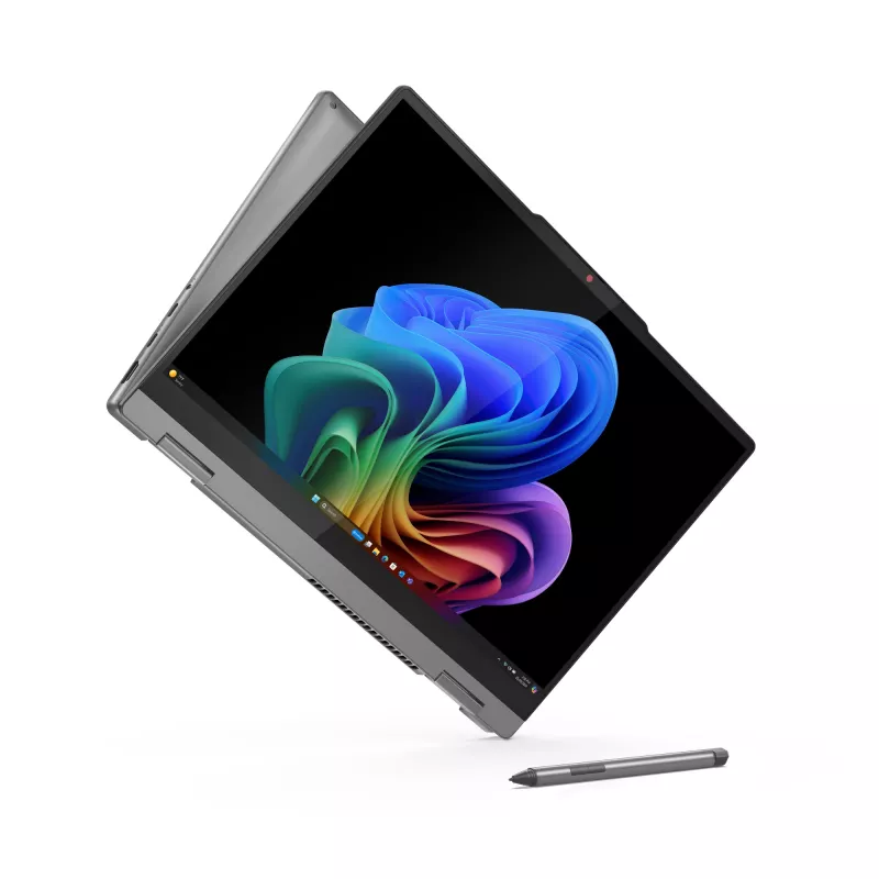 Lenovo IdeaPad 5 2-in-1 14Q8X9 Copilot+ PC Snapdragon X1P-42-100 Hybrid (2-in-1) 35,6 cm (14 Zoll) Touchscreen WUXGA 16 GB LPDDR5x-SDRAM 1 TB SSD Wi-Fi 7 (802.11be) Windows 11 Home Grau