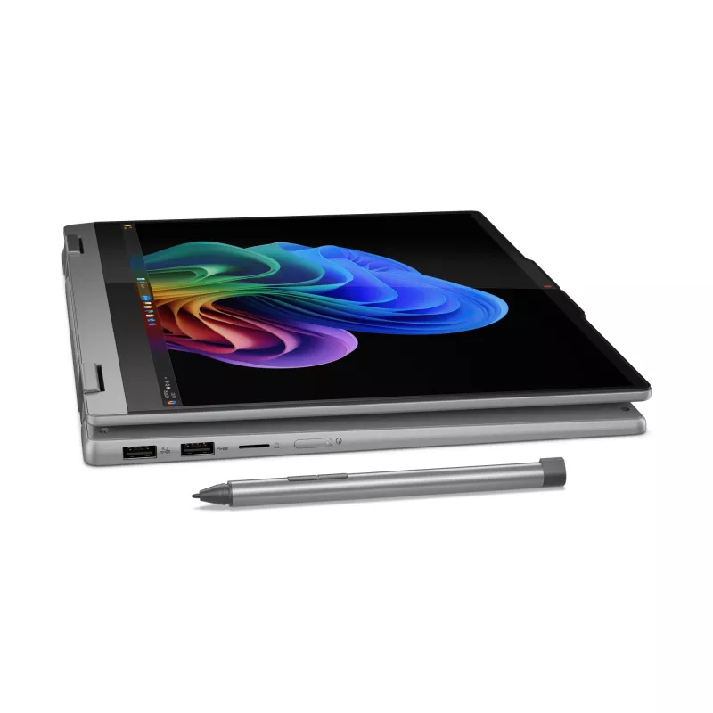 Lenovo IdeaPad 5 2-in-1 14Q8X9 Copilot+ PC Snapdragon X1P-42-100 Hybrid (2-in-1) 35,6 cm (14 Zoll) Touchscreen WUXGA 16 GB LPDDR5x-SDRAM 1 TB SSD Wi-Fi 7 (802.11be) Windows 11 Home Grau