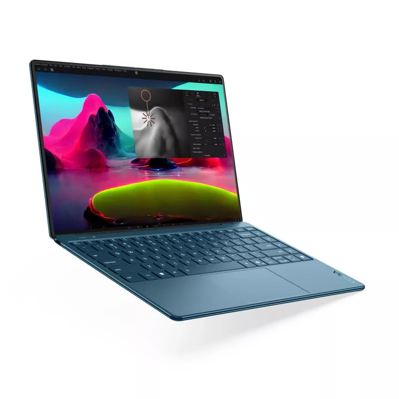 Lenovo Yoga Slim 9 14ILL10 Copilot+ PC Intel Core Ultra 7 258V Laptop 35,6 cm (14 Zoll) Touchscreen WQUXGA 32 GB LPDDR5x-SDRAM 1 TB SSD Wi-Fi 7 (802.11be) Windows 11 Home Teal