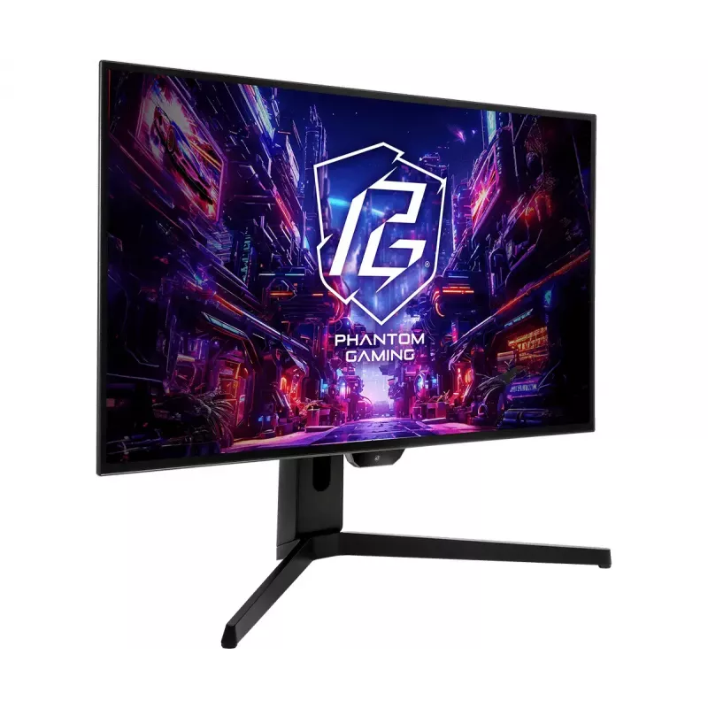 Computer Monitor ASRock PGO27QFS 27 Zoll 2560x1440 Quad HD OLED WOLED, 0,03 ms, 275 cd/m², USB‑C, VESA, höhenverstellbar
