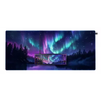 Mechanische Tastatur Cherry NORTHERN LIGHT Bundle 65% QWERTZ Deutsch USB RGB 2 m Kabel mehrfarbig