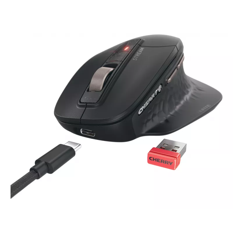 CHERRY Stream ultimate Maus Universal Rechtshändig RF Wireless + Bluetooth + USB Typ-C 4000 DPI