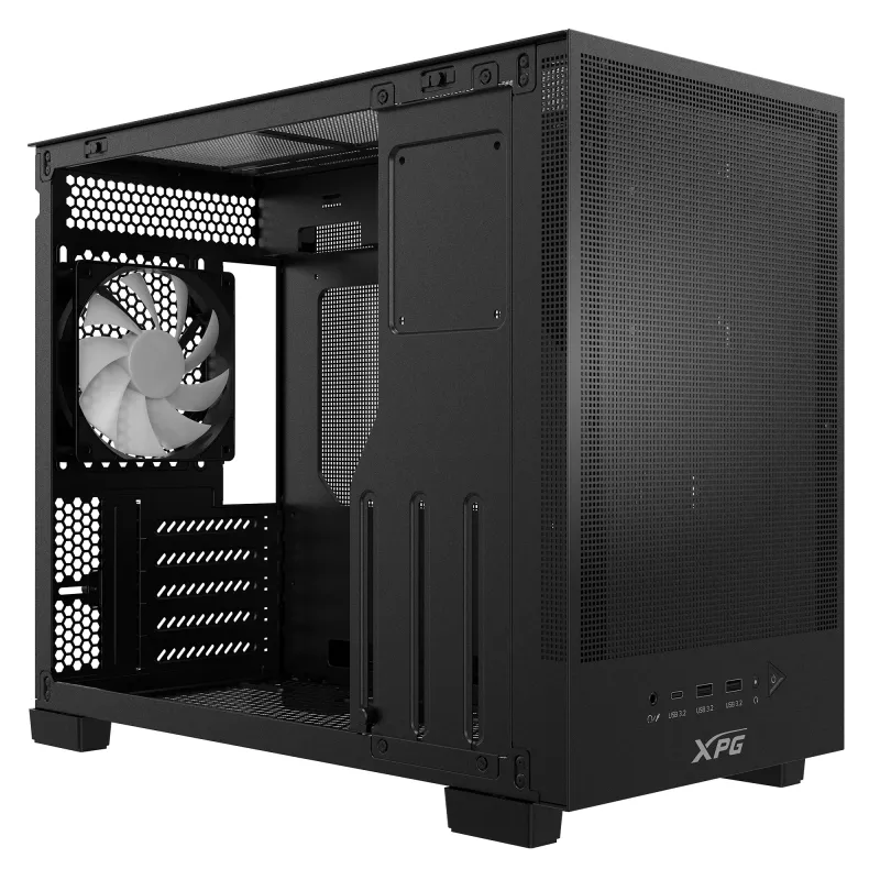 XPG VALOR MESH NANO MID-TOWER-CHASSIS – Schwarz, Midi Tower, PC, Schwarz, micro ATX, Mini-ITX, SPCC, 17 cm