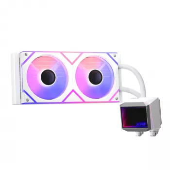 XPG LEVANTE II 240 White, Flüssigkeitskühlsystem, 12 cm, 26,7 Sone, Weiß
