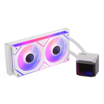 XPG LEVANTE II 240 White, Flüssigkeitskühlsystem, 12 cm, 26,7 Sone, Weiß