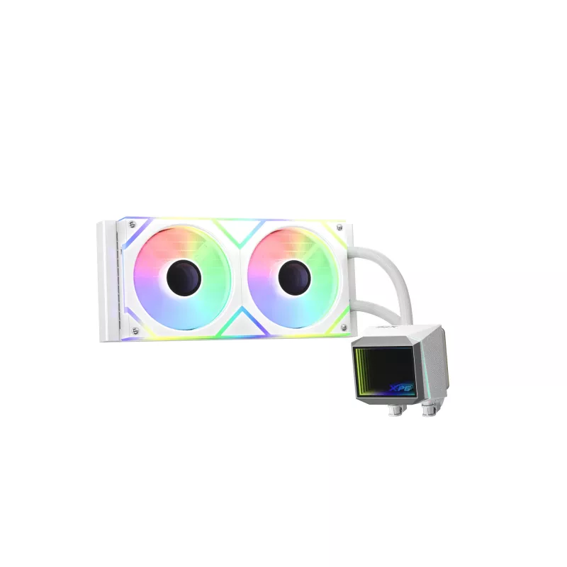 XPG LEVANTE II 240 White, Flüssigkeitskühlsystem, 12 cm, 26,7 Sone, Weiß