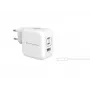 Conceptronic 3-Port 67W GaN USB PD Ladegerät mit USB-C Ladekabel, USB-C x 2, USB-A x 1, QC 3.0, PPS